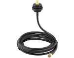 Schroefbare antennevoet met 1,5m kabel en RP-SMA-connectoren, kabeldoorvoer variant