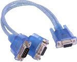 CAN Y-kabel - Lengte 22 cm, Sub-D9 (Bus naar Pen/Bus), Alles 1:1 doorverbonden