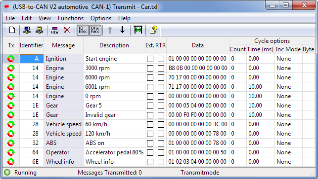 Ixxat canAnalyser 3 - Transmit Module